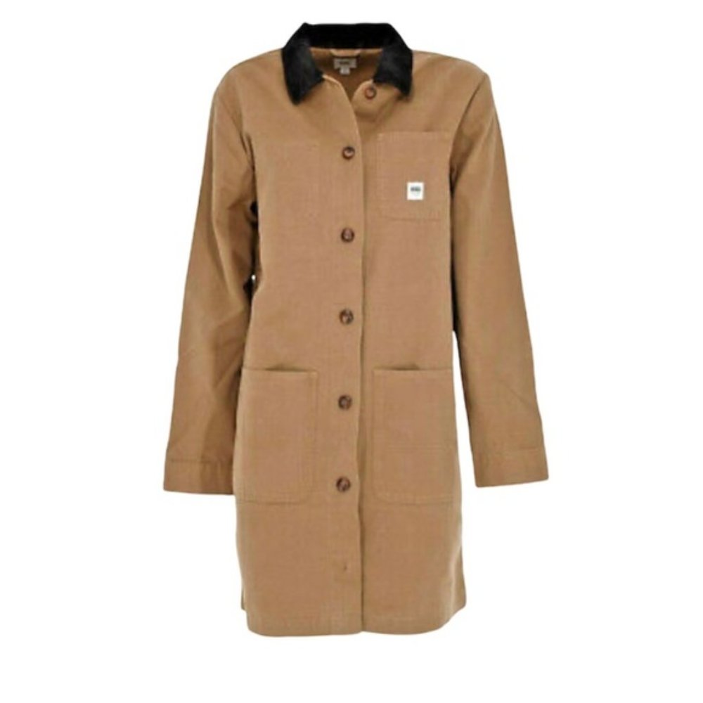 VANS Women's Size VN0A4SB6DZ9 Drill Long Chore Brown Jacket Cotton Contemporary - Picture 6 of 6